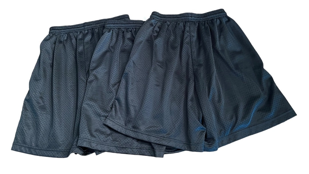 Set of 3 Small A4 Adult Mesh Lined Athletic Wear Pull On Shorts Elastic Drawstring