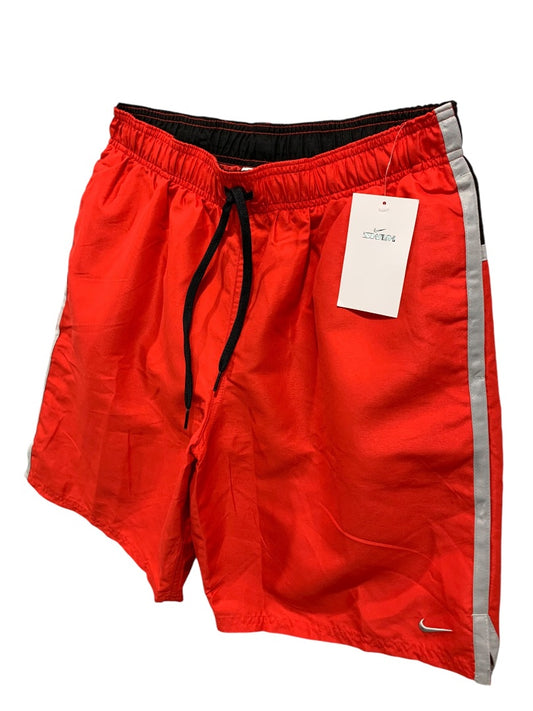 Medium Nike Mens New Red Swim Trunks Lined NESSA562