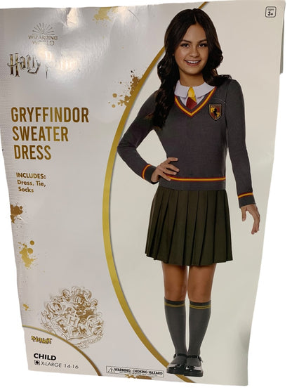 XL (14-16) Gryffindor Sweater Dress Girls Costume Harry Potter