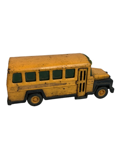 1980 Buddy L Corp School Bus Toy Pressed Steel 6.5 Inch Distressed Salvage