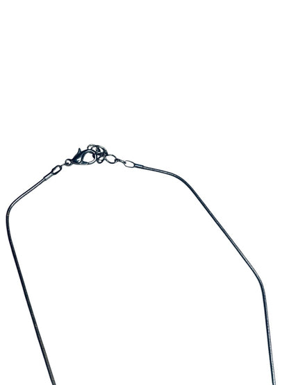 Vintage Caged Pearl Pendant Necklace Silvertone Snake Chain 16.5-17.5 Inches