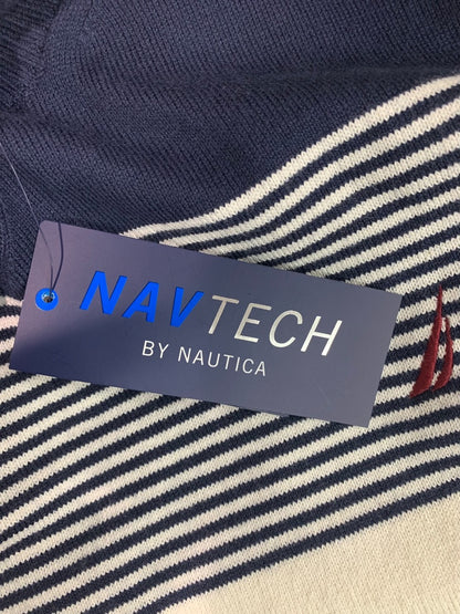 XXL NavTech by Nautica Mens New Striped Sweater Shipwreck Burgundy