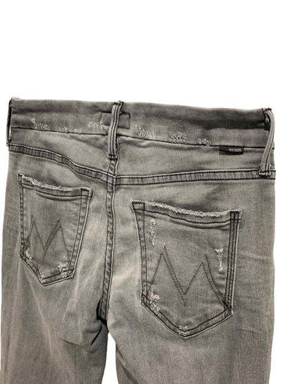 Size 25 Mother Womens Jeans Looker Ankle Fray Gray Style 1431L-303