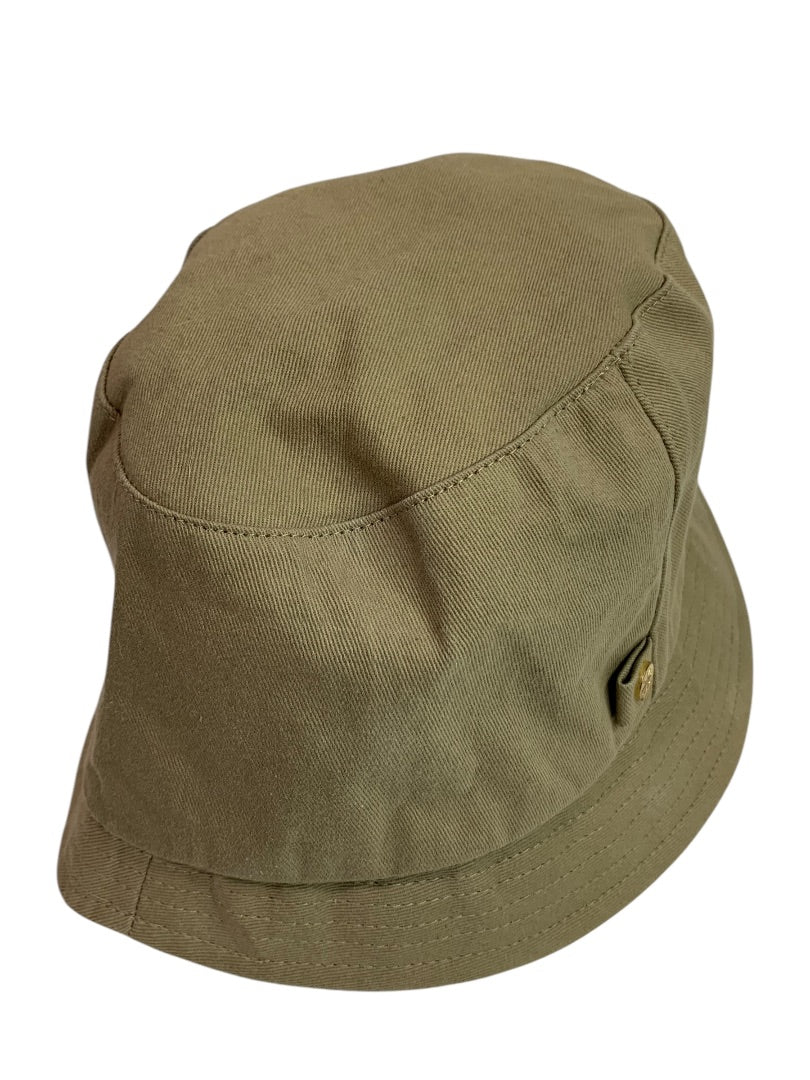 One Size Isaac Mizrahi Live Womens Khaki Cotton Bucket Hat