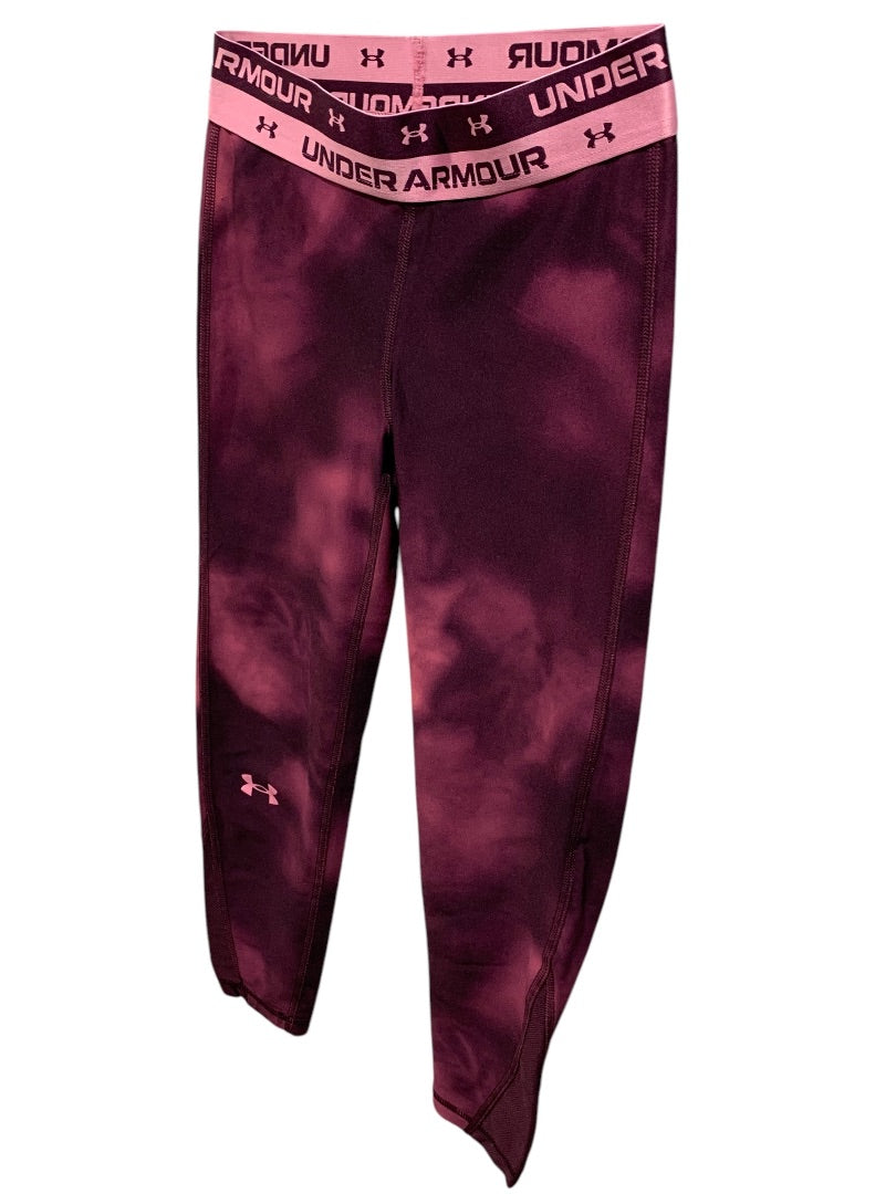 Medium Under Armour Girls Youth Purple Fade Leggings Activewear