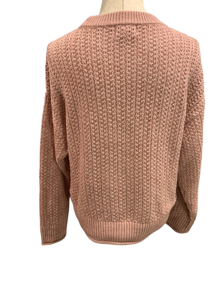 Small Universal Thread Womens Sweater Knit Pullover Dusty Rose Pink