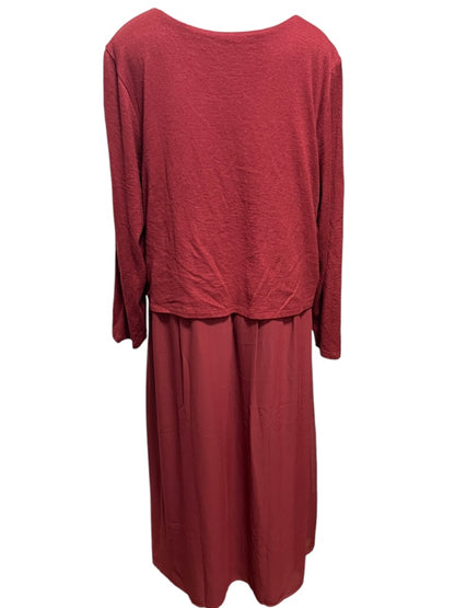 2X Soft Surroundings Layered Cassie Dress Cabernet NWT