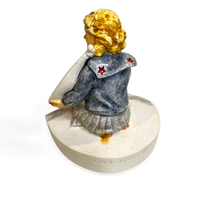 1980 Sebastian Miniatures Figurine Girl Sailboat 3 Inch Numbered