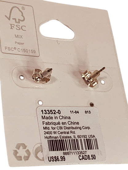 Claires New Post Pierced Earrings Patriotic Sparkly Heart