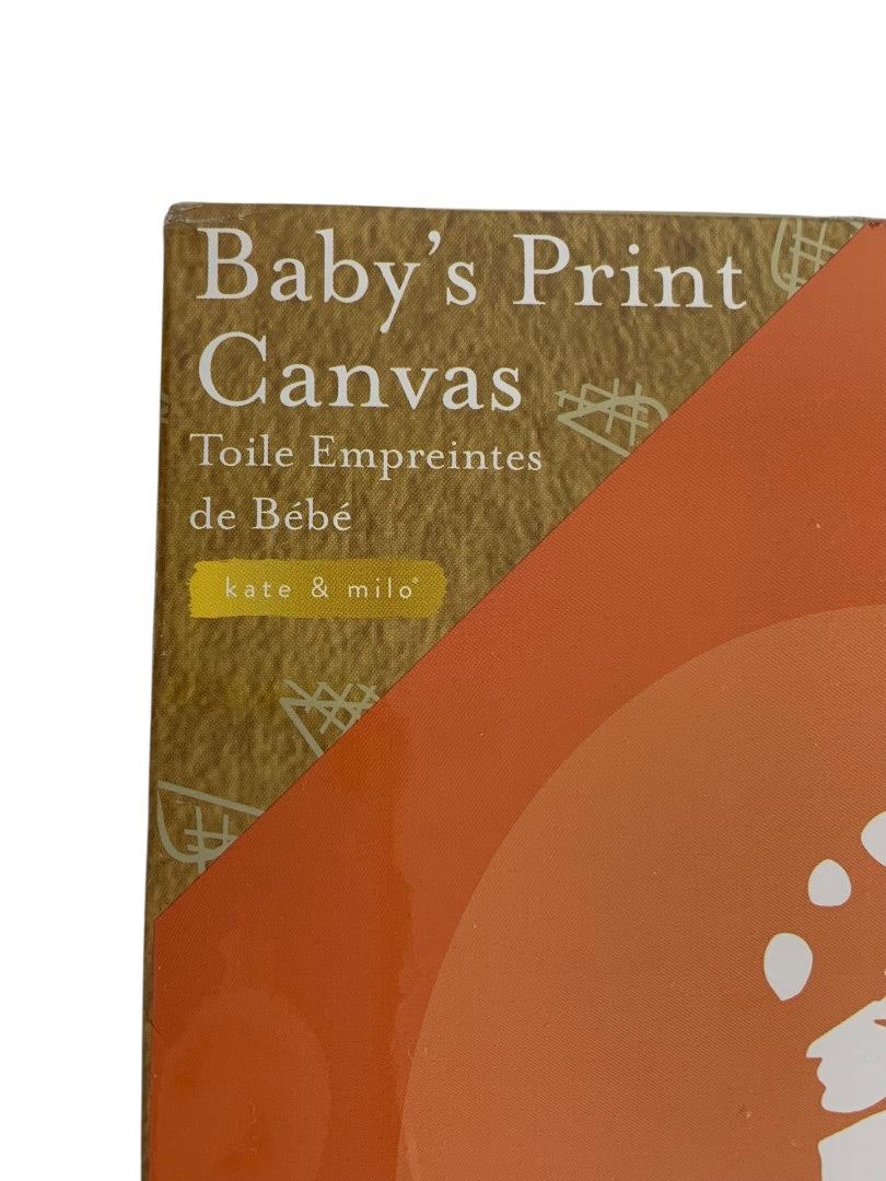 Kate & Milo New My Little Pumpkin Canvas DIY Baby Footprint Keepsake Art