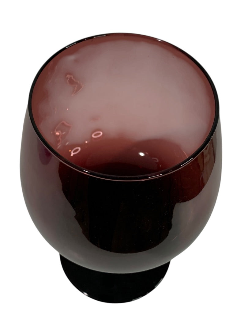 Centerpiece Amethyst Glass Goblet Decorative 8.25"h Oversize 5"d