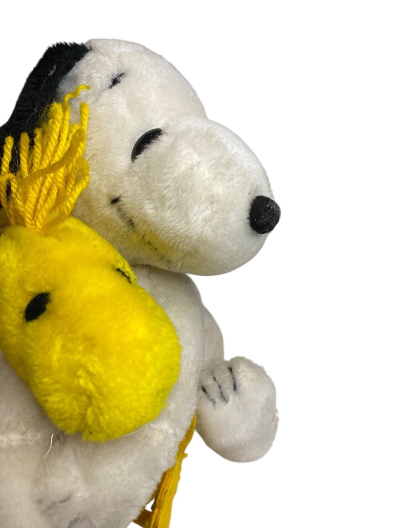 1972 Hugging Snoopy Woodstock Plush Stuffed Animal Peanuts 11 Inch