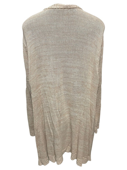 3X Torrid Open Long Sleeve Cardigan Womens Sweater Tan Marled Knit