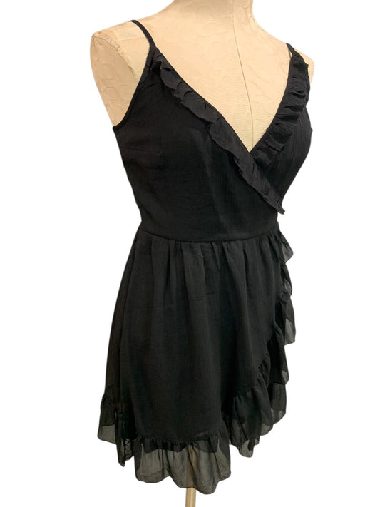 Small Abercrombie & Fitch Womens Black Wrap Dress Sleeveless