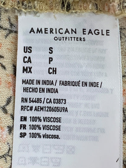 Small American Eagle Sundress Yellow Floral Banded Waist