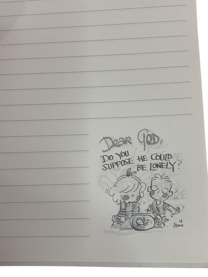Set of 2 Vintage Lined Notepads "Dear God . . ."  5.5" x 8"