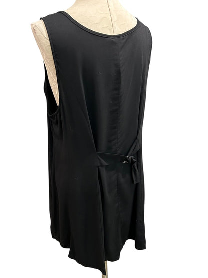 2X Torrid Womens Black New Sleeveless Blouse Cinch Back Waist Adjustable