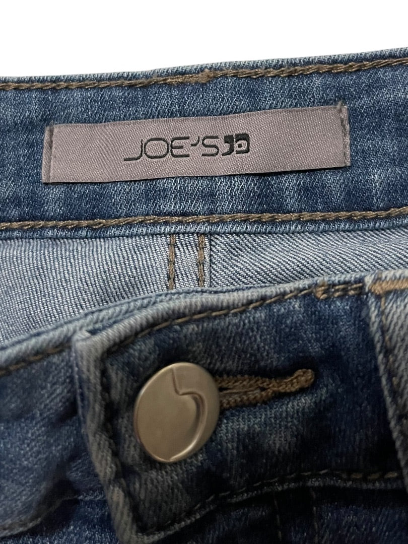 Size 24 Joe's Distressed Straight Leg Womens Jeans Blue Denim