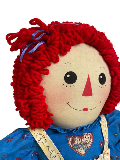Vintage Handmade Raggedy Ann Rag Doll from Pattern 24"