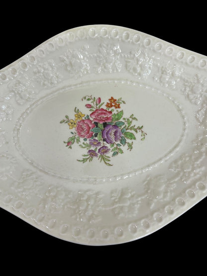 1940s Wellesley Wedgwood Ullswater China Gravy Boat and Underplate