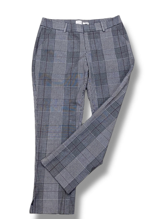 Size 10 a new day Womens Check Plaid Dress Pants 28" Inseam