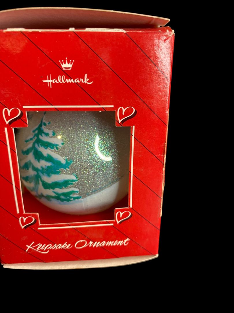 Hallmark Ornament 1988 First Christmas Together Sparking Glass Ball