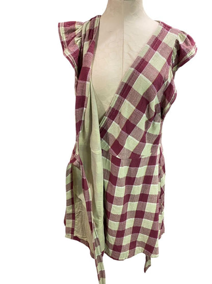 XL Madewell Gingham Wrap Mini Dress MC977 Cotton