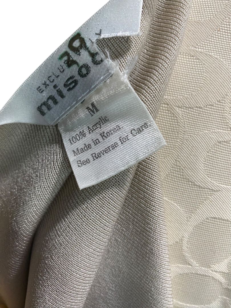 Medium exclusively Misook Tan Black Jacket Lapels Lagenlook