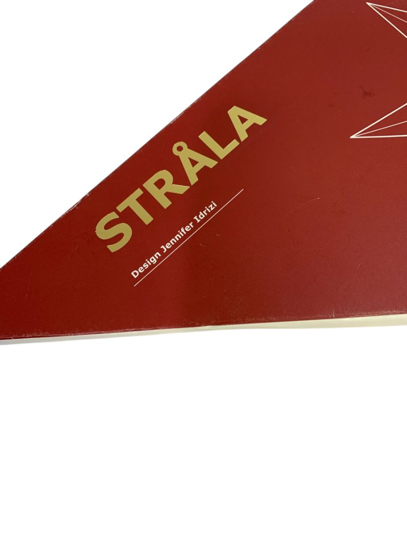 IKEA Strala 28" Paper Star Red White Design Jennifer Idrizi 205.028.83 New