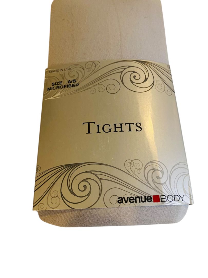 Avenue Body New Tights Plus Size C/D Gray Microfiber