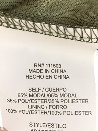 Small Luxology Olive Green New Shift Dress Cold Shoulder Detachable Necklace