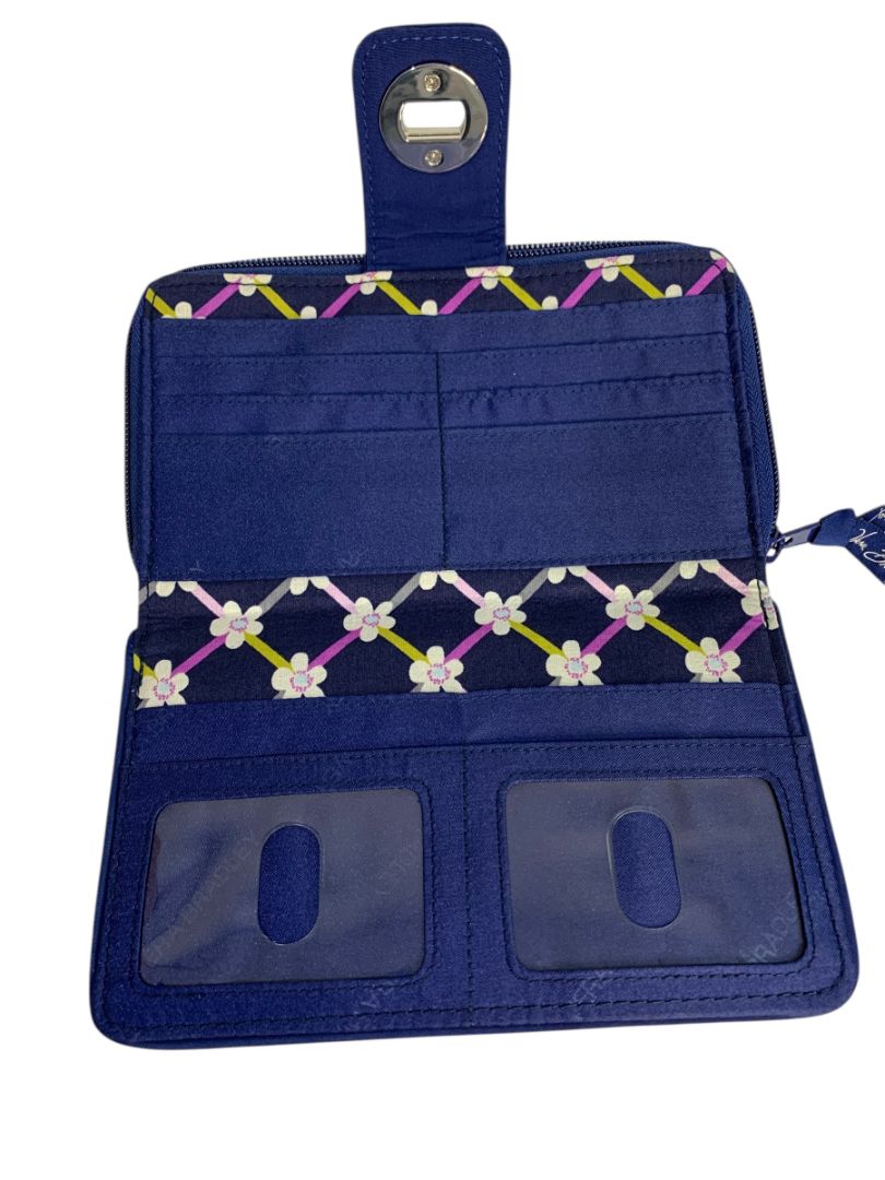 Vera Bradley New Turnlock Wallet Lapis Blue 14531-475 8" x 4.5"