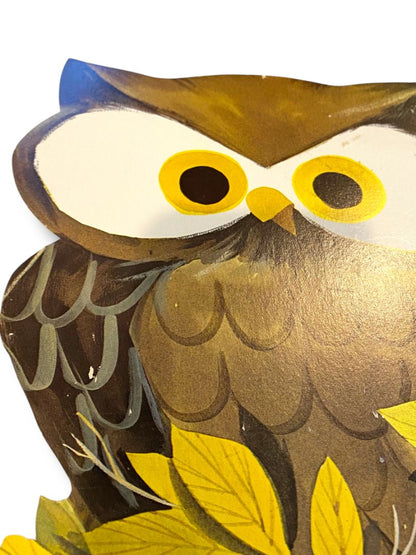 Vintage Cutout Owl Eureka USA Halloween Fall 10"