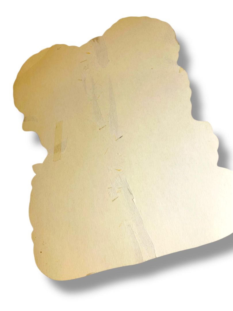 Vintage Spring Lamb Diecut Daffodils 17" Cute Retro Easter