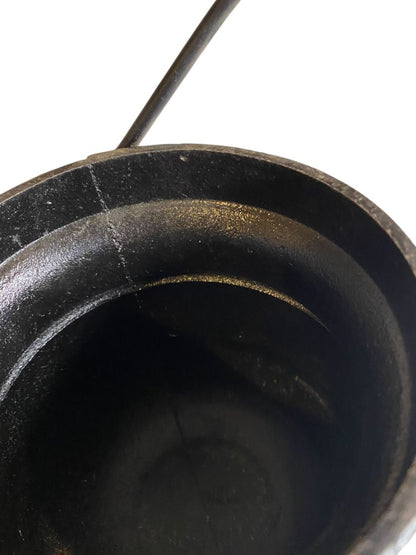 Vintage Cast Iron Smudge Pot Made in Japan Swing Handle Cauldron