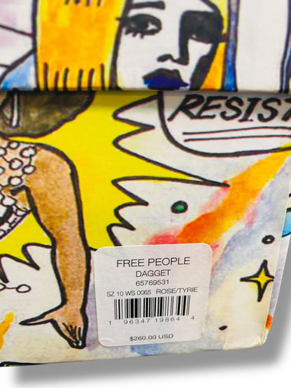 Size 10 Jeffrey Campbell Free People Womens Dagget Pink Champagne Western Boots