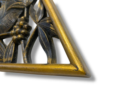 1970s Burwood Homco Wall Plaque Baby Birds Nest Diamond 16.75"h x 10.25"