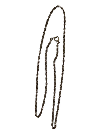Vintage Silvertone Satin Finish Twist Chain 19" Lobster Clasp