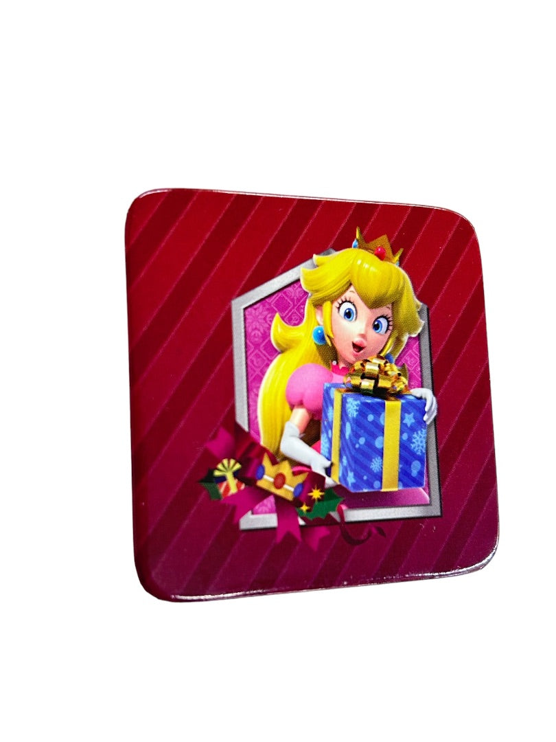 Princess Peach Square 2" Pinback  Mario Bros Gift Present