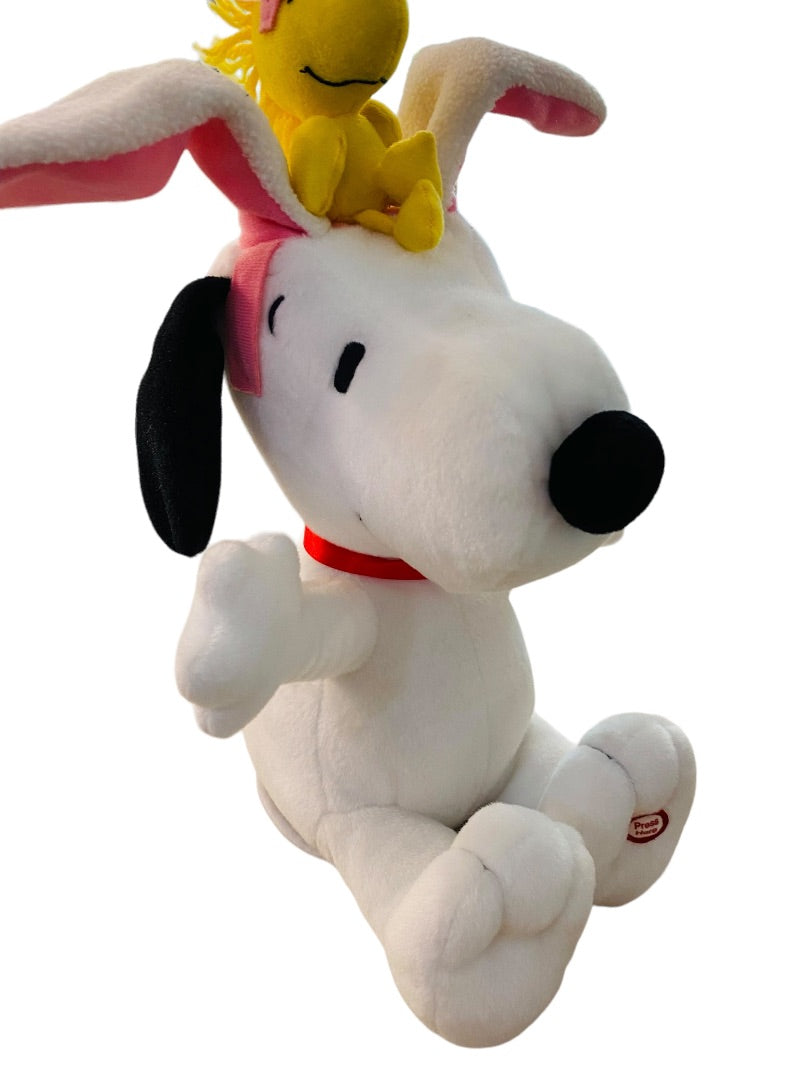 Hallmark Snoopy and Woodstock Musical Dancing Plush Working Animated 13"h Flappy Easter