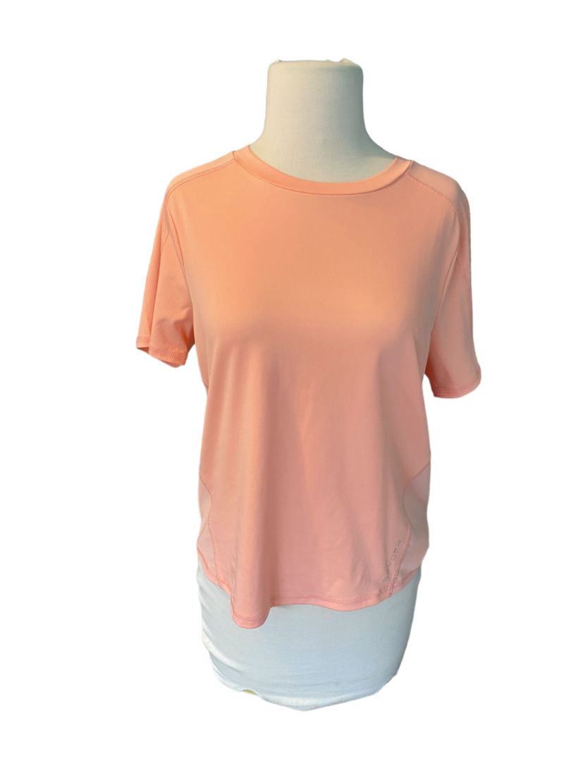 Size M Spyder Women's Peach Workout Shirt Top Short Sleeve