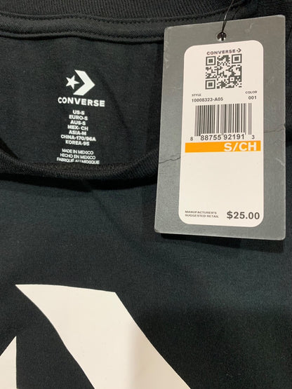 Small Converse Mens New Short Sleeve Tshirt Black White Logo