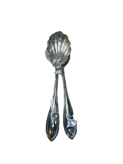 Oneida Ltd "Silver Arbor" Flatware Beaded Edge Set of 2 Sugar Spoon 6.5"