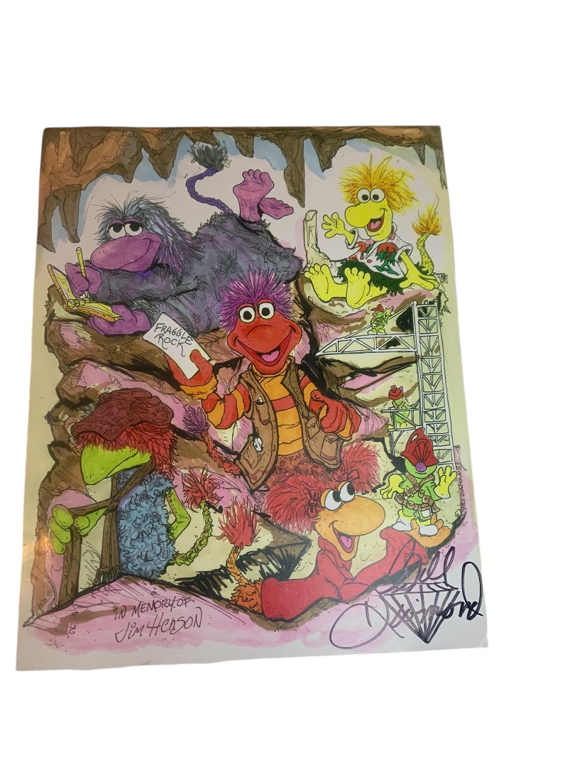 Fraggle Rock Jim Henson Tribute Bill Diamond Puppeteer Signed Real Autograph