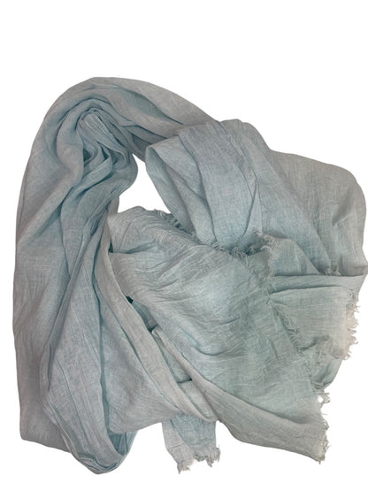 Repeat Brand Lightweight Blue Cotton Shawl Wrap Convertible Scarf 44 x 80 Inches