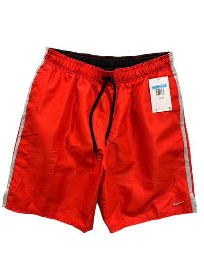 Medium Nike Mens New Red Swim Trunks Lined NESSA562