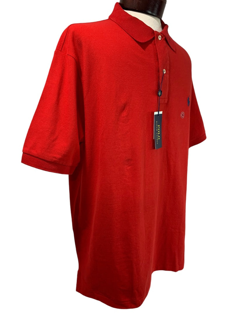 1XB Polo Ralph Lauren Red Mens New Big Golf Shirt