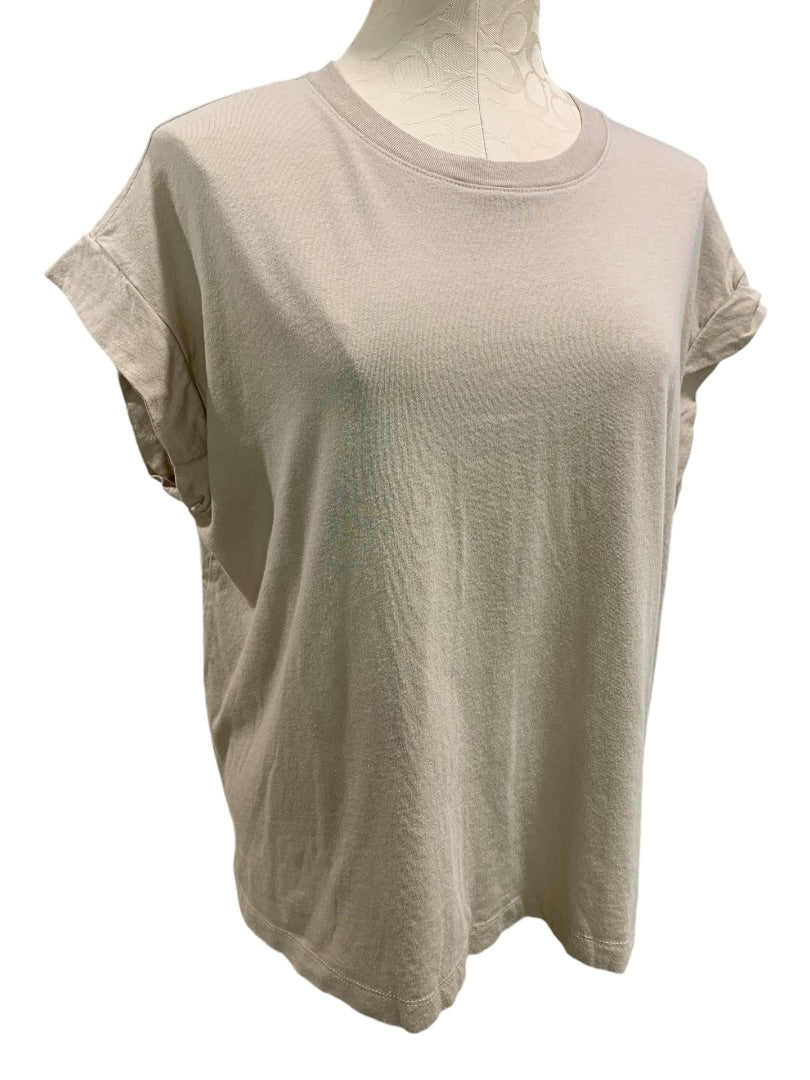 XL A New Day Womens Tan Tshirt Short Dolman Sleeve