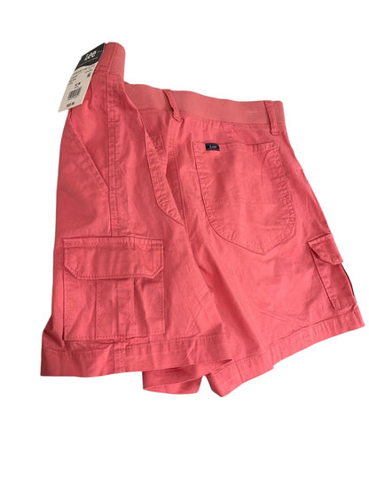 Size 12M Lee Womens New Mid Rise 5 Inch Shorts Coral Chino