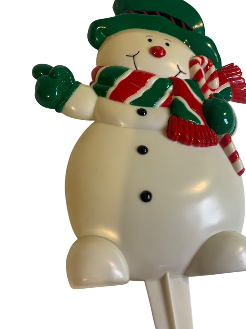 JSNY Snowman Plastic Christmas Yard Lawn Stakes Decor 1990s